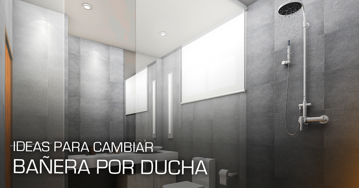 Quitar bañera y poner una ducha: 5 ideas